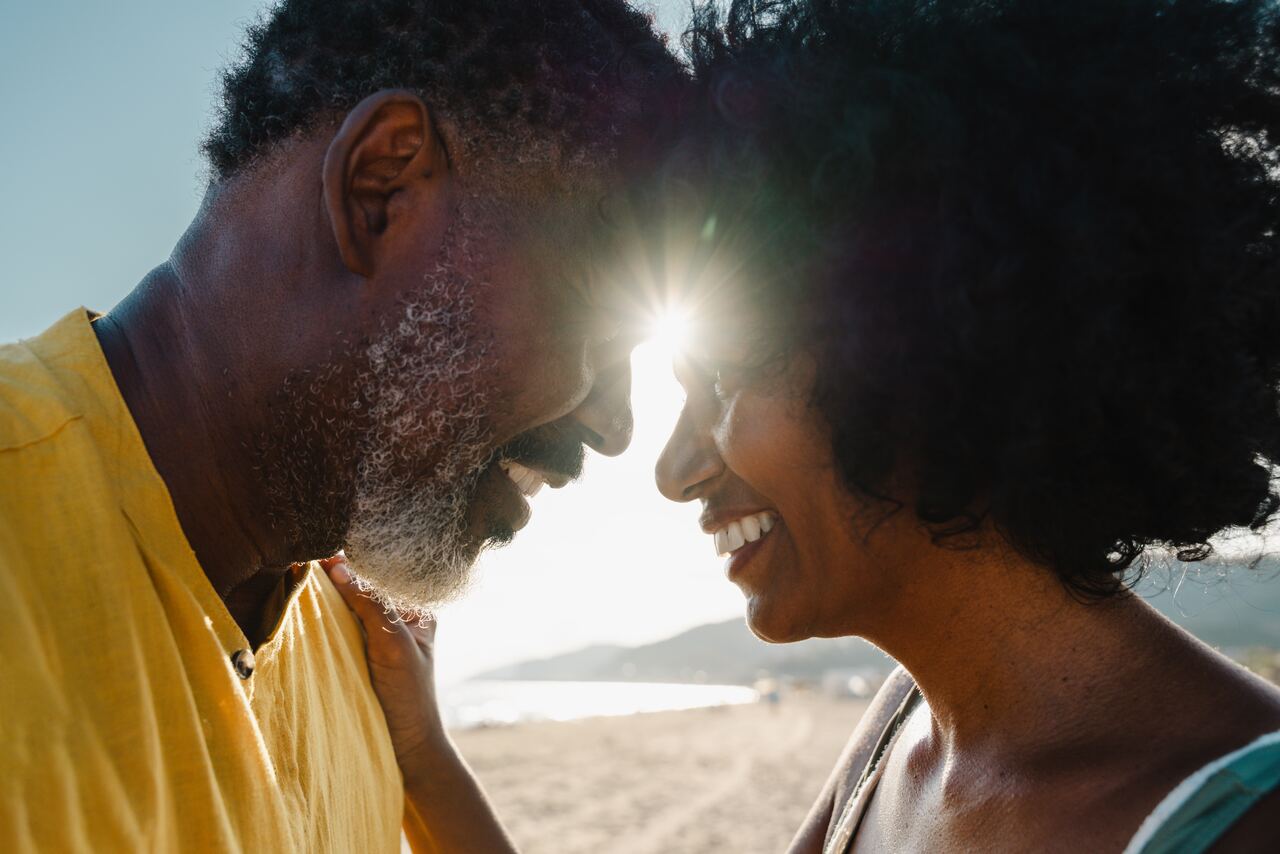 A long-term couple in afternoon light